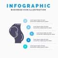 pregnancy, pregnant, baby, obstetrics, fetus Infographics Template for Website and Presentation. GLyph Gray icon with Blue Royalty Free Stock Photo