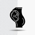 pregnancy, pregnant, baby, obstetrics, Mother Glyph Icon on Transparent Background. Black Icon