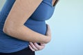 Pregnancy - pregnant woman morning sickness Royalty Free Stock Photo