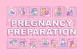 Pregnancy preparation word concepts banner