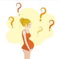 Pregnancy questions Royalty Free Stock Photo