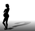 Pregnancy Questions Shadow Royalty Free Stock Photo