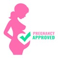 Pregnancy safe vector icon