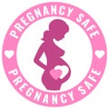 Pregnancy safe vector icon