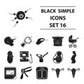 Pregnancy set icons in black style. Big collection pregnancy vector symbol stock illustration