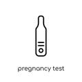 Pregnancy test icon. Trendy modern flat linear vector Pregnancy Royalty Free Stock Photo