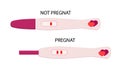 Pregnancy test icons. Ovulation medical tests result. Test pregnant woman Royalty Free Stock Photo