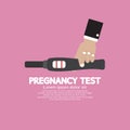 Pregnancy Test Tool In Hand With Positive Result