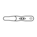 Positive Pregnancy Test Line Drawing Vector