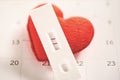 Pregnancy Tests Pregnant woman concept / positive result two lines planning a baby motherhood and healthcare Royalty Free Stock Photo