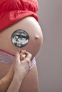 Pregnancy ultrasonic image Royalty Free Stock Photo