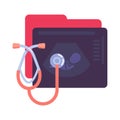 Pregnancy ultrasound flat icon