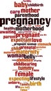 Pregnancy word cloud Royalty Free Stock Photo
