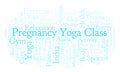 Pregnancy Yoga Class word cloud.