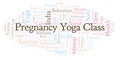 Pregnancy Yoga Class word cloud.