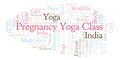 Pregnancy Yoga Class word cloud.