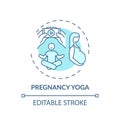 Pregnancy yoga concept icon