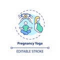 Pregnancy yoga concept icon