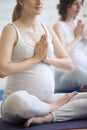 Pregnancy Yoga and Fitness concept Royalty Free Stock Photo