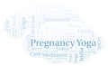 Pregnancy Yoga word cloud.