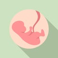 Pregnant baby icon, flat style