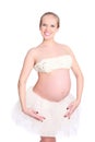 Pregnant ballet dancer Royalty Free Stock Photo