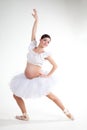 Pregnant ballet dancer Royalty Free Stock Photo