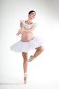 Pregnant ballet dancer Royalty Free Stock Photo
