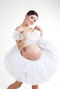 Pregnant ballet dancer Royalty Free Stock Photo