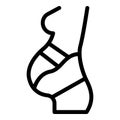 Pregnant bandage icon, outline style