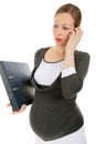 Pregnant business woman Royalty Free Stock Photo