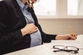 Pregnant business woman Royalty Free Stock Photo