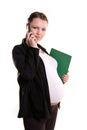 Pregnant businesswoman