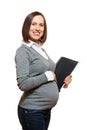 Pregnant businesswoman at work Royalty Free Stock Photo