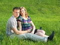 Pregnant couple Royalty Free Stock Photo