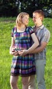 Pregnant couple in love Royalty Free Stock Photo