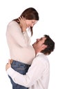 Pregnant couple in love Royalty Free Stock Photo