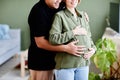 Pregnant Lesbian Couple Expecting Child Royalty Free Stock Photo