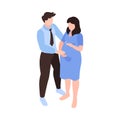 Pregnant Loving Couple Composition