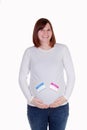 Pregnant Mother Blue and Pink Name Tags