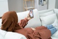 Pregnant Muslim Women Doctor Video Call On Phone