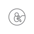 Pregnant no smoke outline icon. Elements of smoking activities illustration icon. Signs and symbols can be used for web, logo,