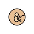 pregnant no smoke outline icon. Elements of smoking activities illustration icon. Signs and symbols can be used for web