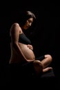 Pregnant Peruvian woman Royalty Free Stock Photo