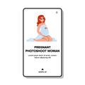 pregnant photoshoot woman vector
