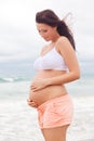 Pregnant relaxing woman Royalty Free Stock Photo