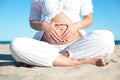 Pregnant relaxing woman Royalty Free Stock Photo