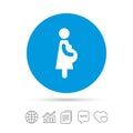 Pregnant sign icon. Pregnancy symbol.