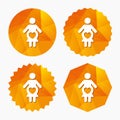 Pregnant sign icon. Pregnancy symbol.