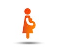 Pregnant sign icon. Pregnancy symbol.